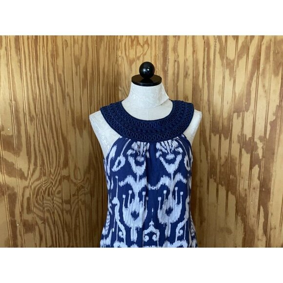 Vineyard Vines Shep & Ian Blue Sleeveless Embroidered Design Size 6 Blue - Picture 3 of 6